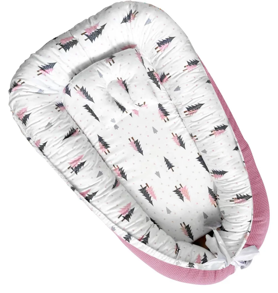 Cocon bébé hypoallergénique noir en coton naturel pour 12-24 mois