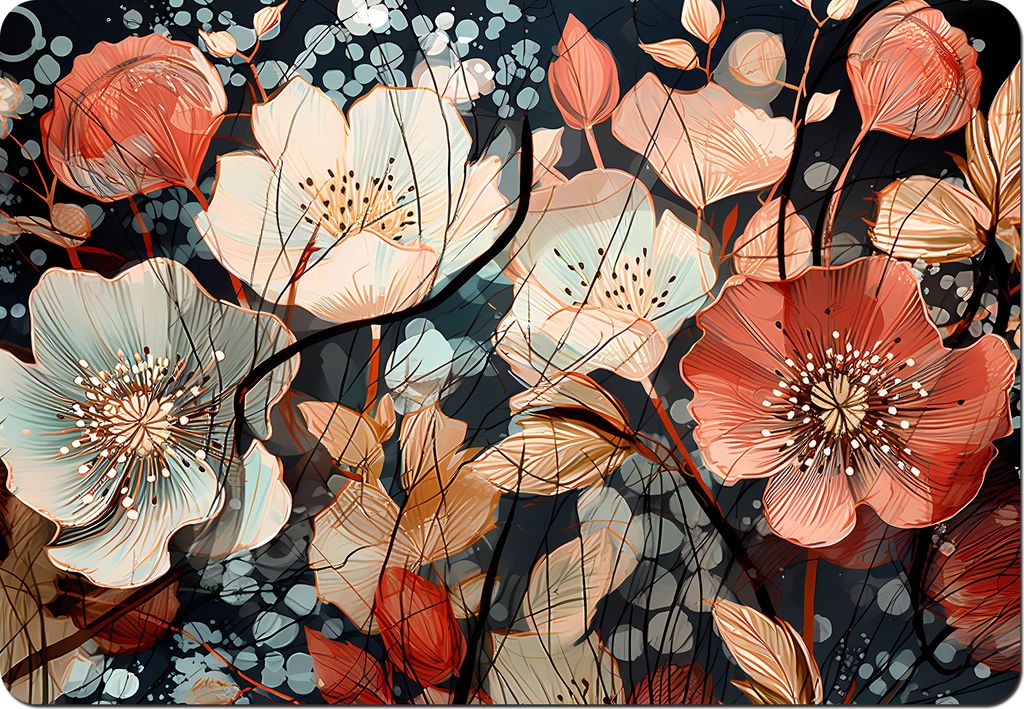 Bertoni Filz Tisch/Tischplatte mit Muster | SPRING| 29 cm x 42 cm