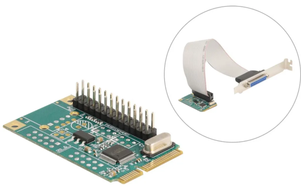 Carte Contrôleur Mini PCIe vers Parallèle DB25 pour PC Industriel