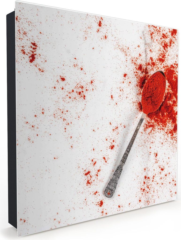 Nachbildung-Schlüsselkasten, Magnetpinnwand und Memoboard mit Glasfront Motiv Pulver auf Marmortisch