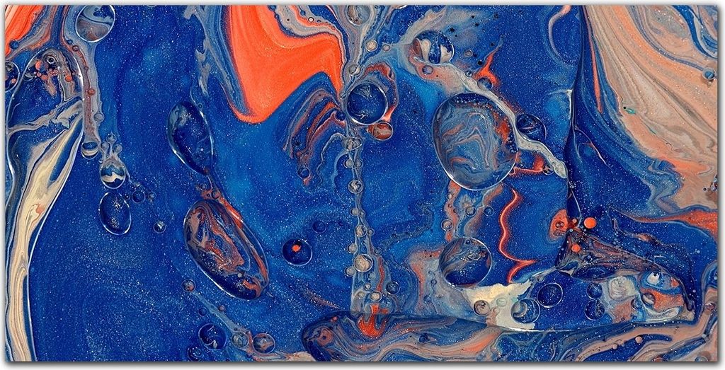 Coloray Küchenrückwand 100x50 Spritzschutz aus Glas - Luftblasen in der Farbe