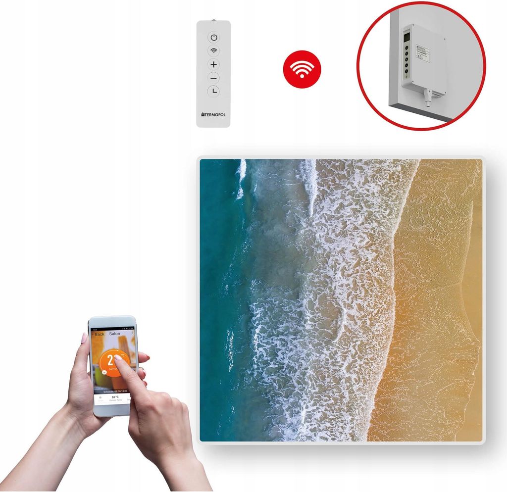Termofol TF-SWT Infrarot Wandheizung - Wandheizung Elektrisch - Meer6 - 350W - 60x60 cm