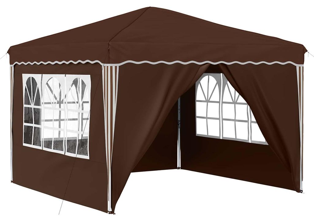 Pop-up Partyzelt Braun 288 x 288 x 245 cm Oxford-Stoff