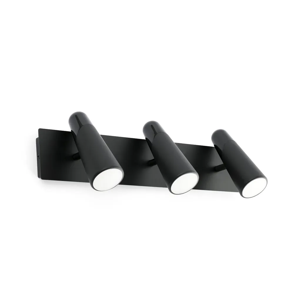 Applique murale LED LAO 3 flammes noir Faro Barcelona - Éclairage chic