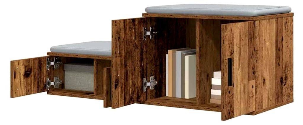 Aufbewahrungsschrank 2 Stück Altholz 103 x 41 x 40 cm, Moderner Esszimmer-Speicher, stilvoller Organizer, praktische Möbel-Lösung für Ihr Zuhause