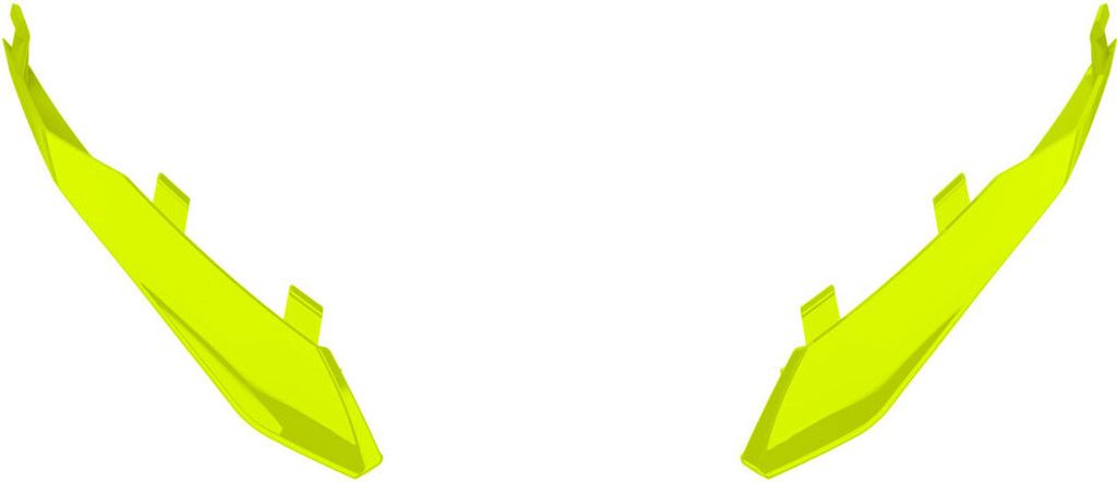 Gelber fluoreszierender hinterer Spoiler-Extraktor Airoh Twist 3 Helm