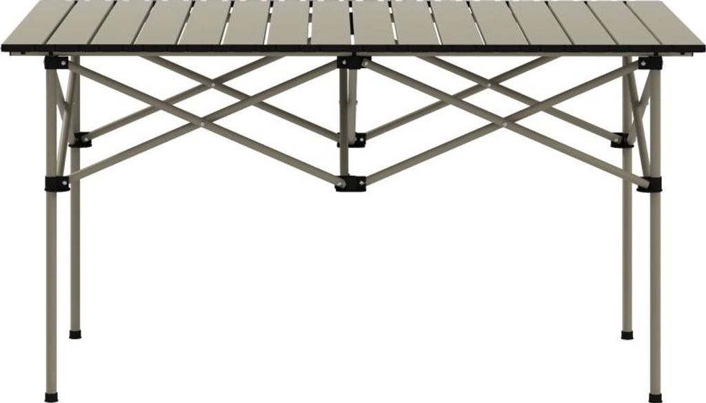 Campingtisch Klapptisch mit Aufrollbare Tischplatte X-Rahmen Gartentisch aus Aluminium leicht 2 Personen Beistelltisch Falttisch für Garten Balkon...