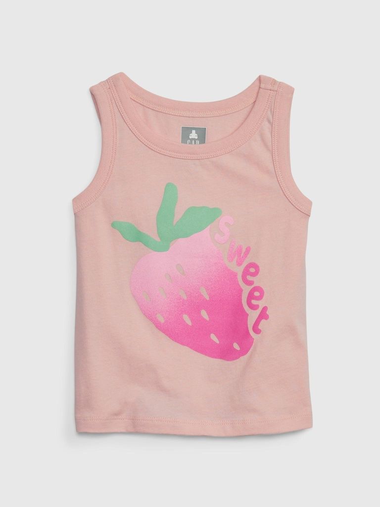 GAP Kinder-Tanktop mit Aufdruck, Größe 12-18 Monate