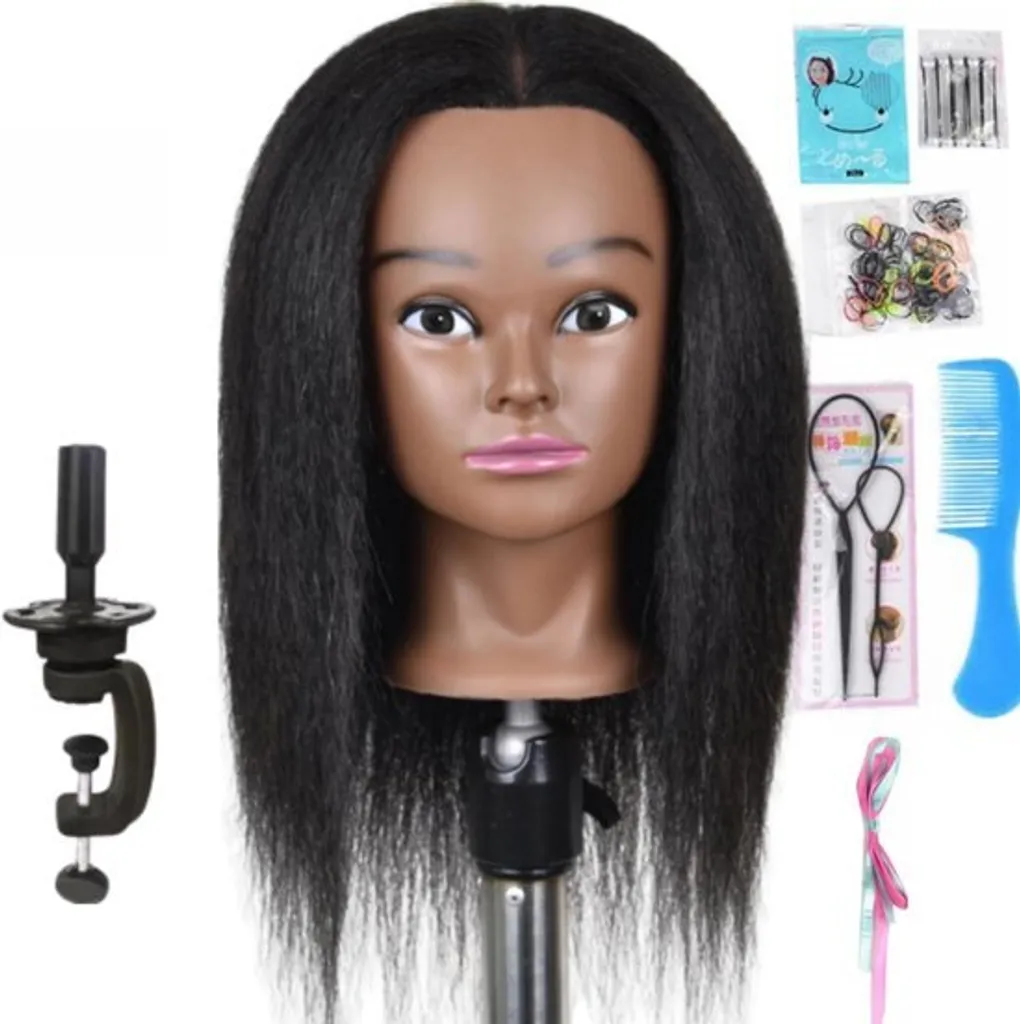 OFFERTA Testa Parrucchiere 100% Capelli Veri + Kit Accessori OMAGGIO