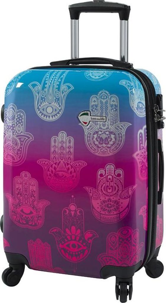 Kunststoffkoffer MIA TORO Love This Life Hamsa L - bunt bedruckt