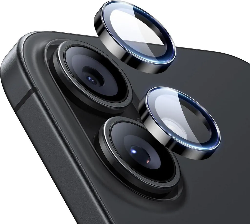 ESR Protection Lentille Caméra iPhone 16 Plus en Verre Trempé Noir