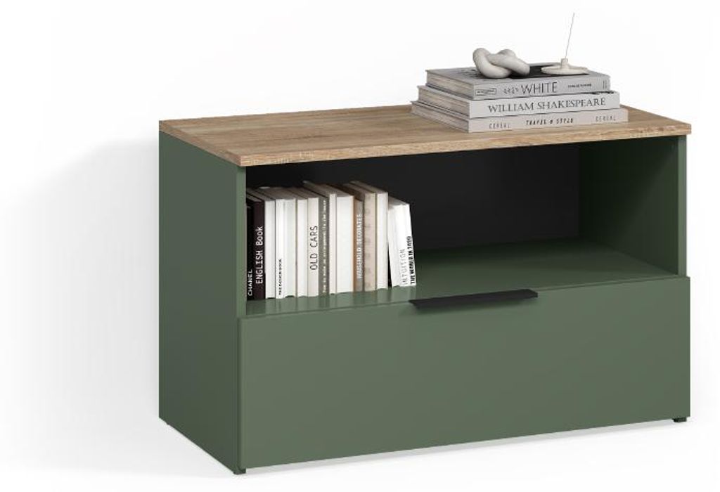 Kommode Livinity Piave Grün mit 1 geschlossenem Fach, Model 58798