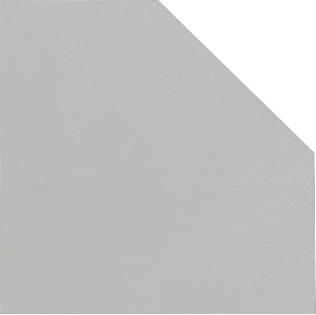 MÖBELPARTNER Verbindungsplatte lichtgrau, fünfeckig 65,0 x 65,0 x 2,2 cm