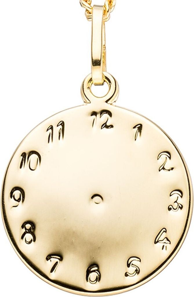 Taufuhr Anhänger Uhr aus 333 Gold Gelbgold für Kinder Geschenk zur Taufe