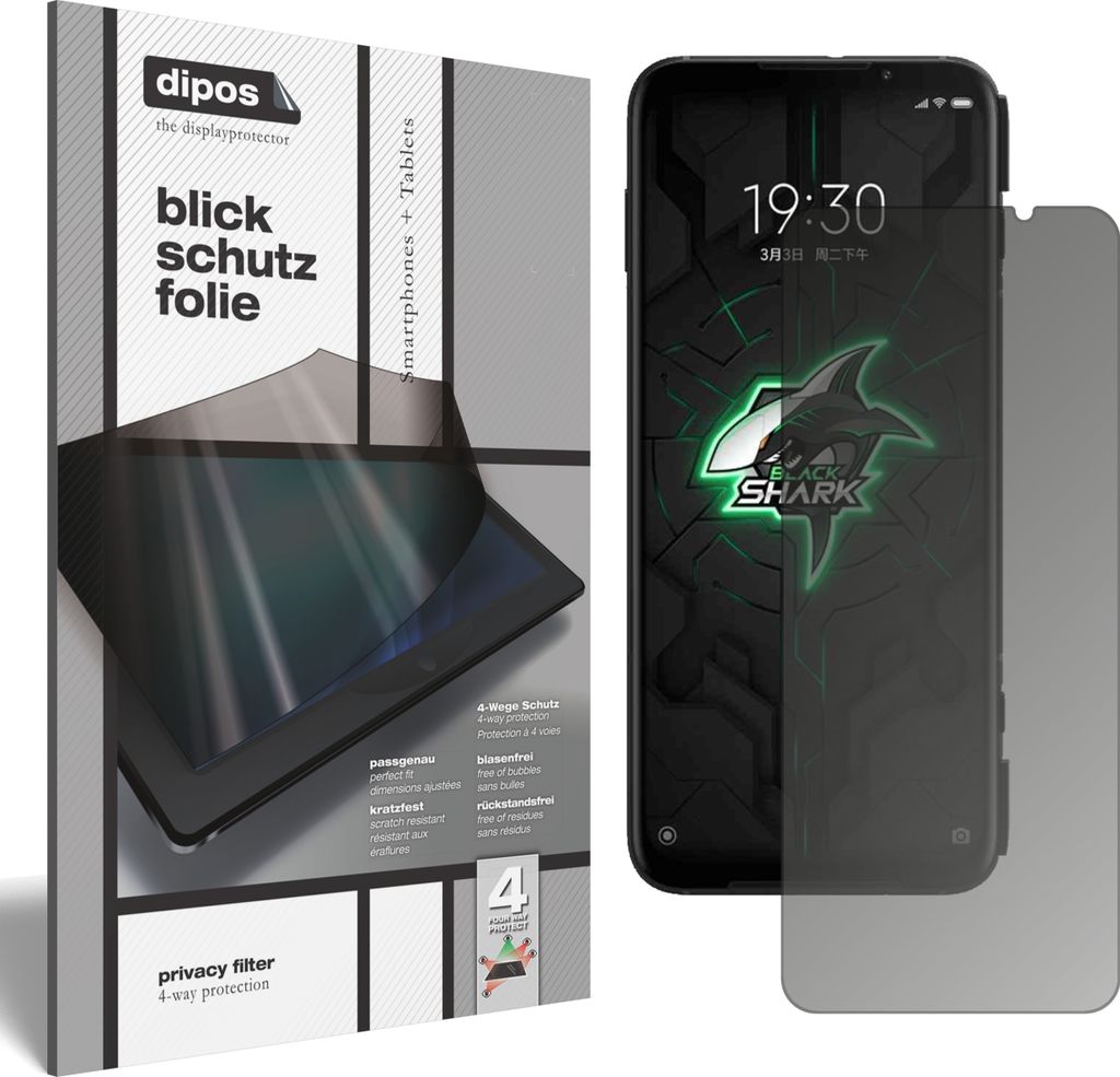 Blickschutzfolie für Xiaomi Black Shark 3 matt Schutzfolie Folie Display Schutz dipos