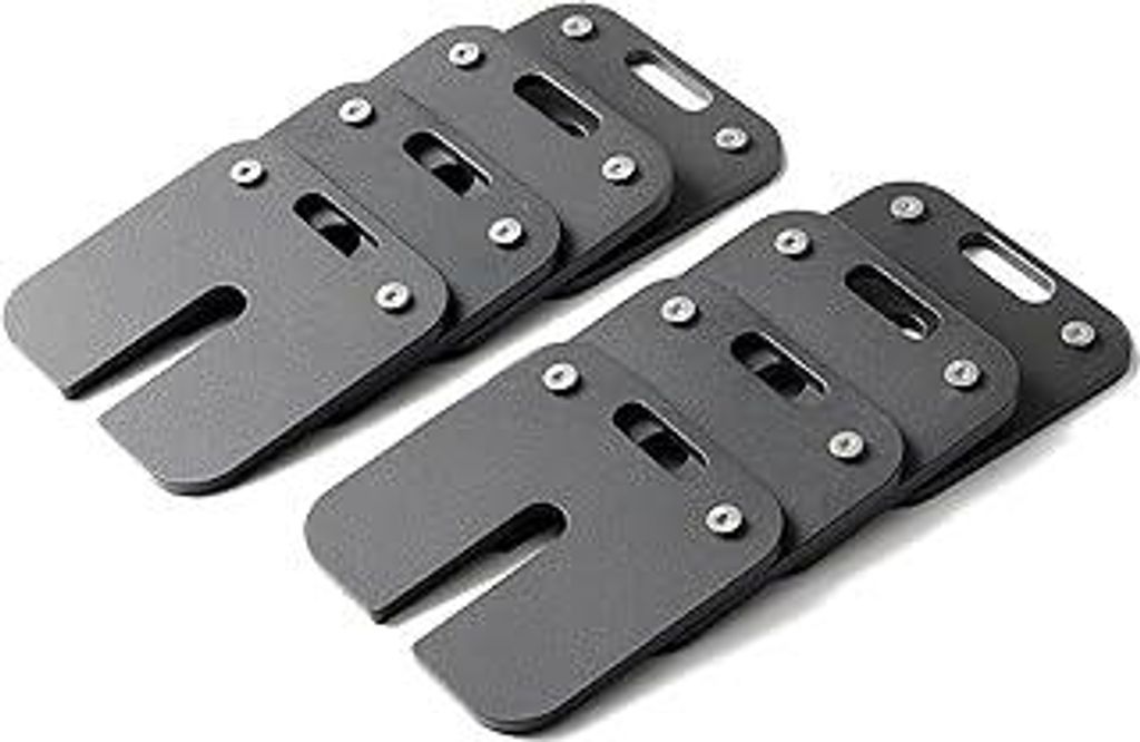 Eisenlink 8 Stück 2kg Zusätzliche Gewichtsscheiben Hantelscheiben für Quadratische Kurzhanteln 20kg (2kg×8)