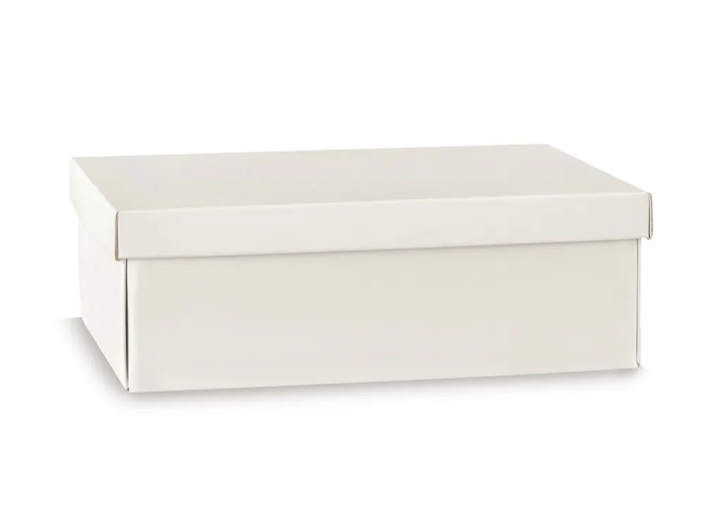 Stock 10 Scatole Regalo Professionali 38x26x13cm Bianche Patinate