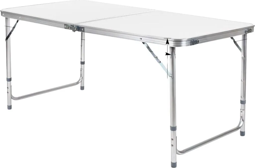 Table de camping Bolt Edge 5 pièces : ensemble pliant 120 cm blanc