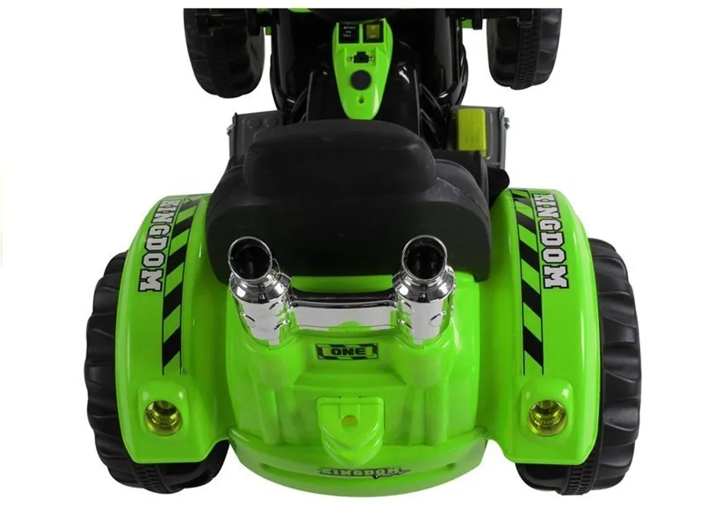 Tracteur électrique pour enfant avec pelleteuse Vert - Jouet 12V robuste - 4