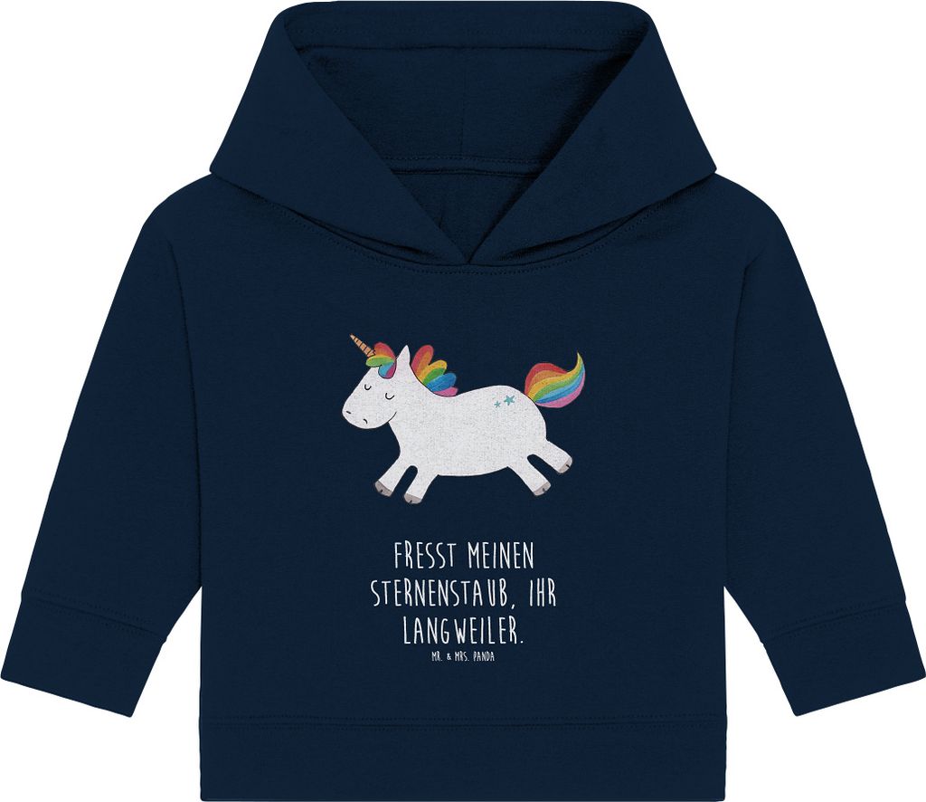 Mr. & Mrs. Panda Organic Baby Hoodie Einhorn Happy 24. - Produktbild 