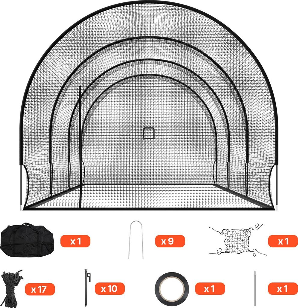 Cage de frappe de baseball SucceBuy (semi-circulaire) Filet Image du produit 