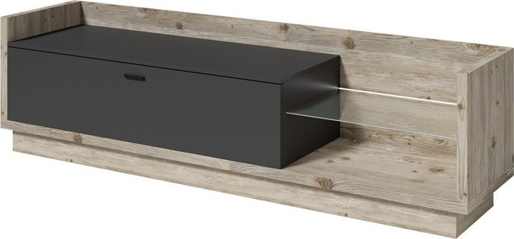 Meublorama DS-HA-TALINA-24AJIC40+LED-25PCBI13*3C/98KG, Grau, Mitteldichte Faserplatte (MDF), 1 Schublade(n), 1 Regale, 480 mm, 1600 mm