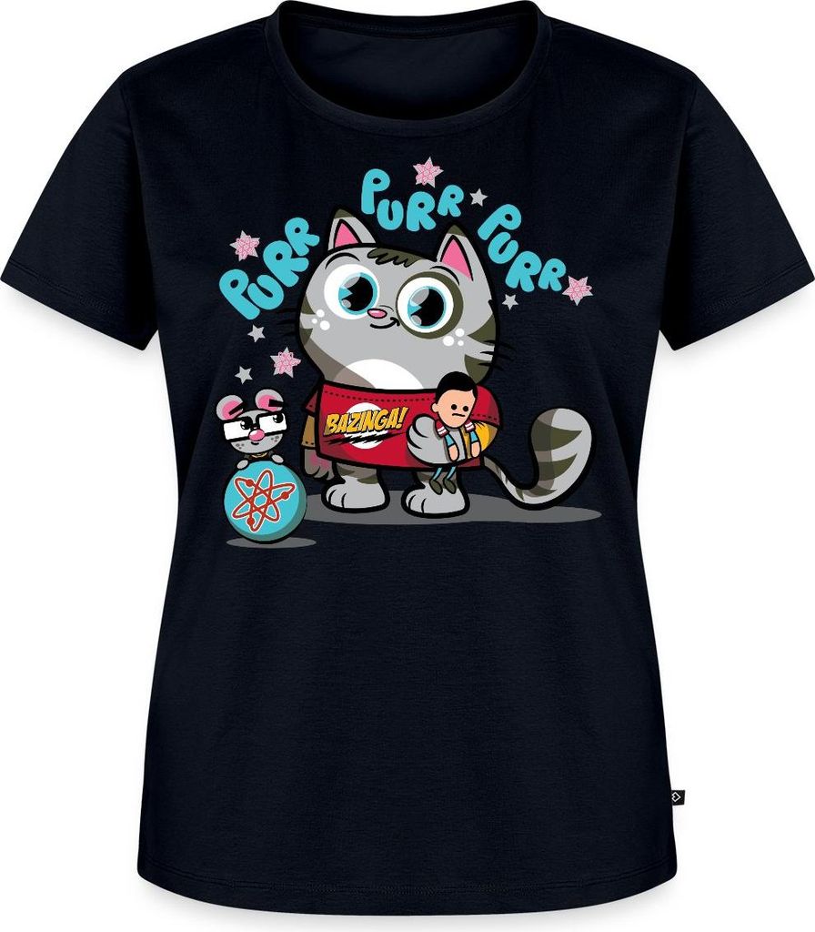 Spreadshirt The Big Bang Theory Soft Kitty Frauen Premium T-Shirt, 3XL, Navy