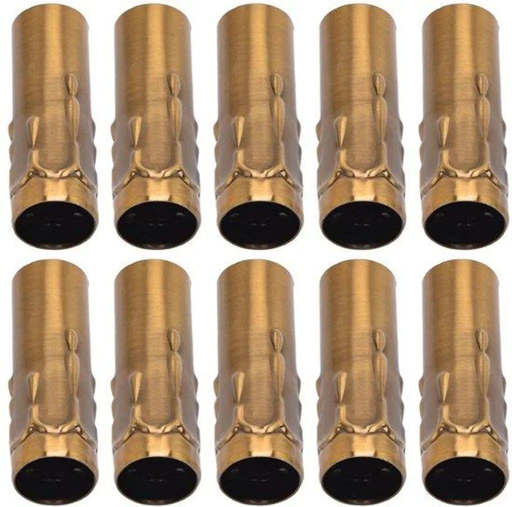 Réparer lustre ancien : 10 douilles E14 Buis Scheurpatroon en métal robuste