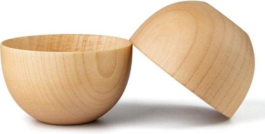 Handgefertigte Holzgräser-Set aus 2 Stücken in Zen-Stil Reis-Miso-Suppegräser Kleine Schnecken-Gräser aus Holz, 5" Durchmesser x 3" Hohen Dekor...