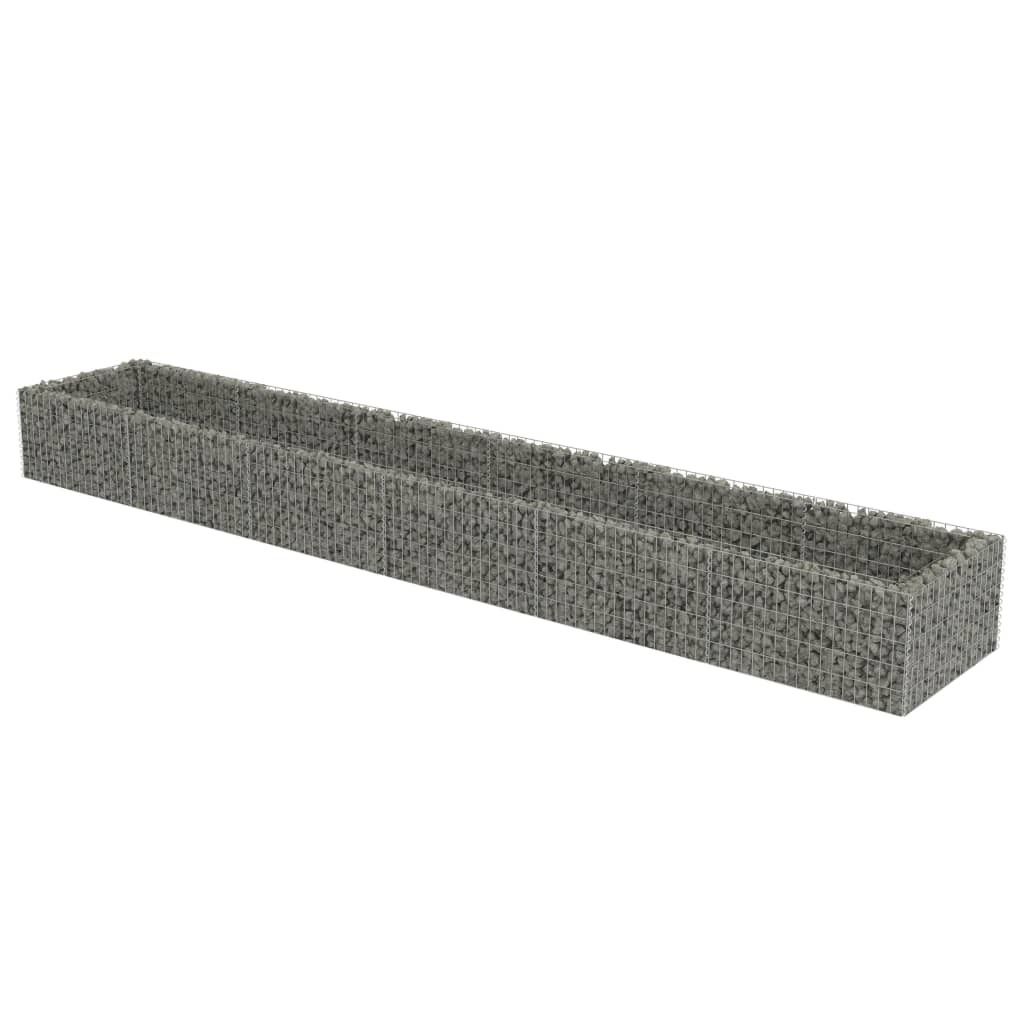 vidaXL Gabbione letto rialzato Acciaio zincato 540×90×50 cm Immagine del prodotto 