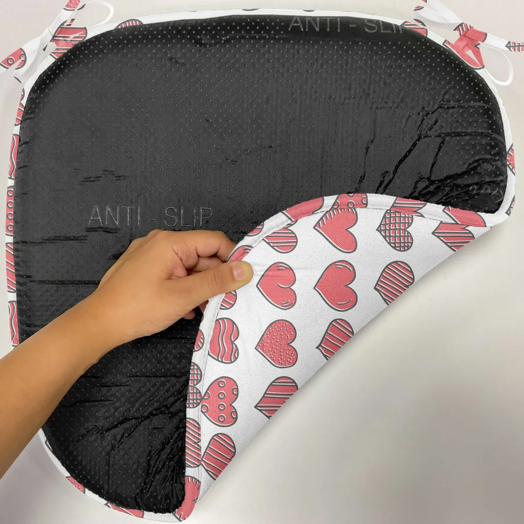 Cuscini Sedie Lavabili ABAKUHAUS 4pz 40x40 Impermeabili Grigio Rosso - 2