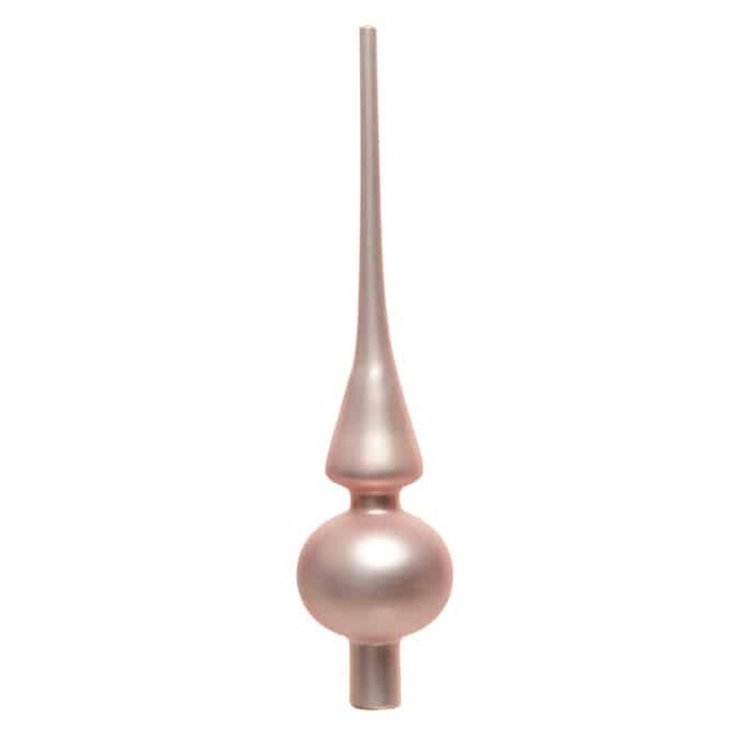Christbaumspitze Glas 26cm rosa matt Produktbild 