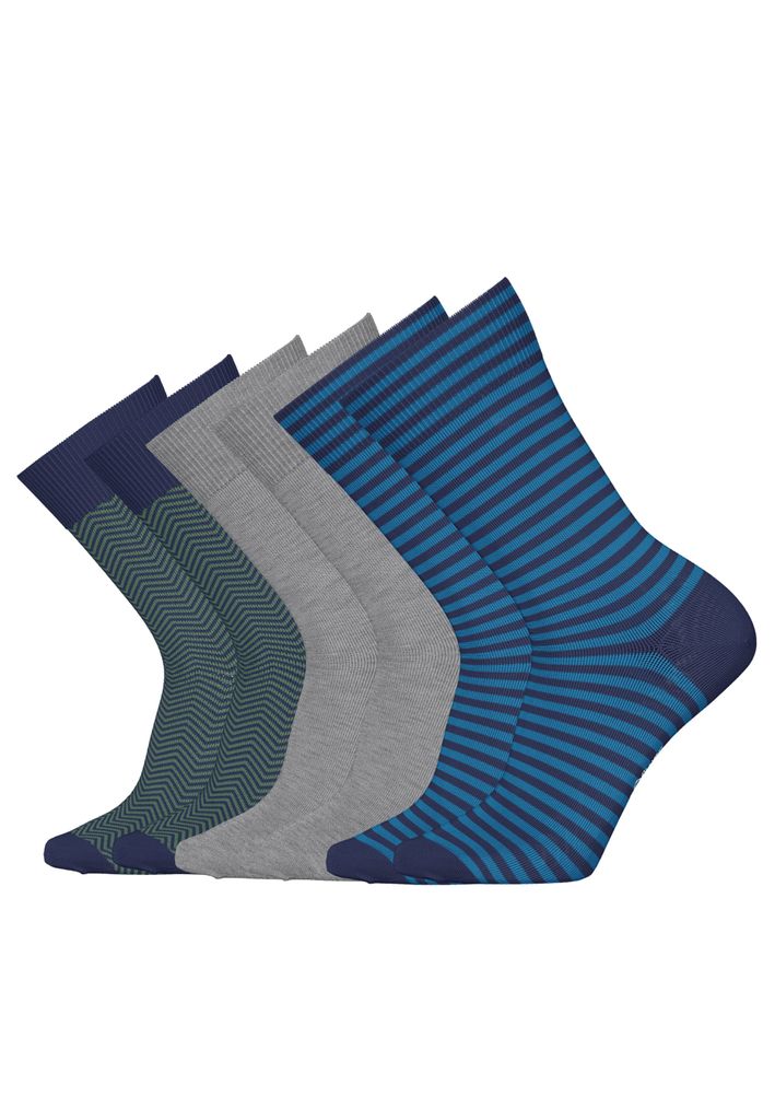 s.Oliver Socken im 6er Pack Essentials Mit verschiedener Musterung active blue 35-38