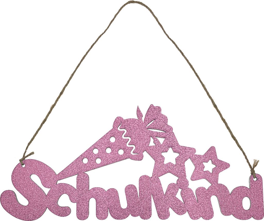 Oblique Unique Schulkind Holz Schild als Tür Anhänger für Produktbild 