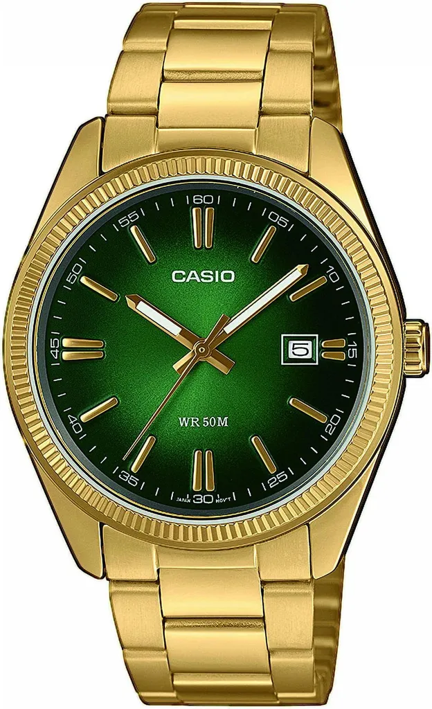 Orologio Casio MTP-1302PGC-3AVEF - Acciaio Oro Quadrante Verde