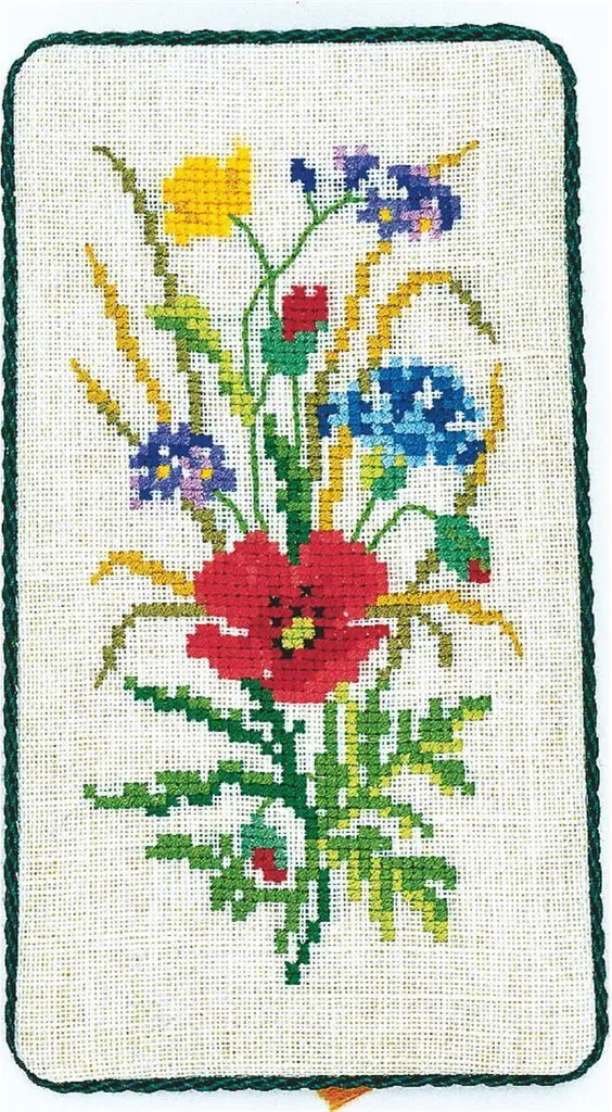 Eva Rosenstand set punto croce "Fiore di campo", schema di conteggio, 9x16cm