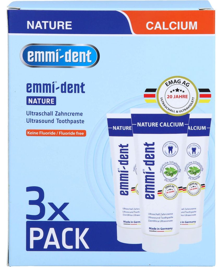 Emmi-Dent dentifrice à ultrasons nature Set 3 pces Image du produit 