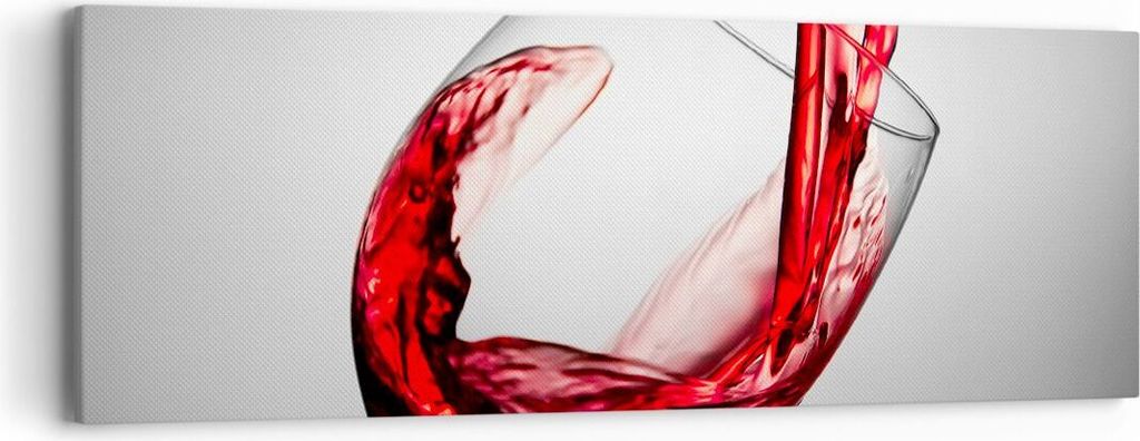 Bild auf Leinwand - Leinwandbild - Trinken glas wein - 90x30cm - Wand Bild - Wanddeko - Wandbilder - Leinwanddruck - Bilder - Kunstdruck - Wanddeko...