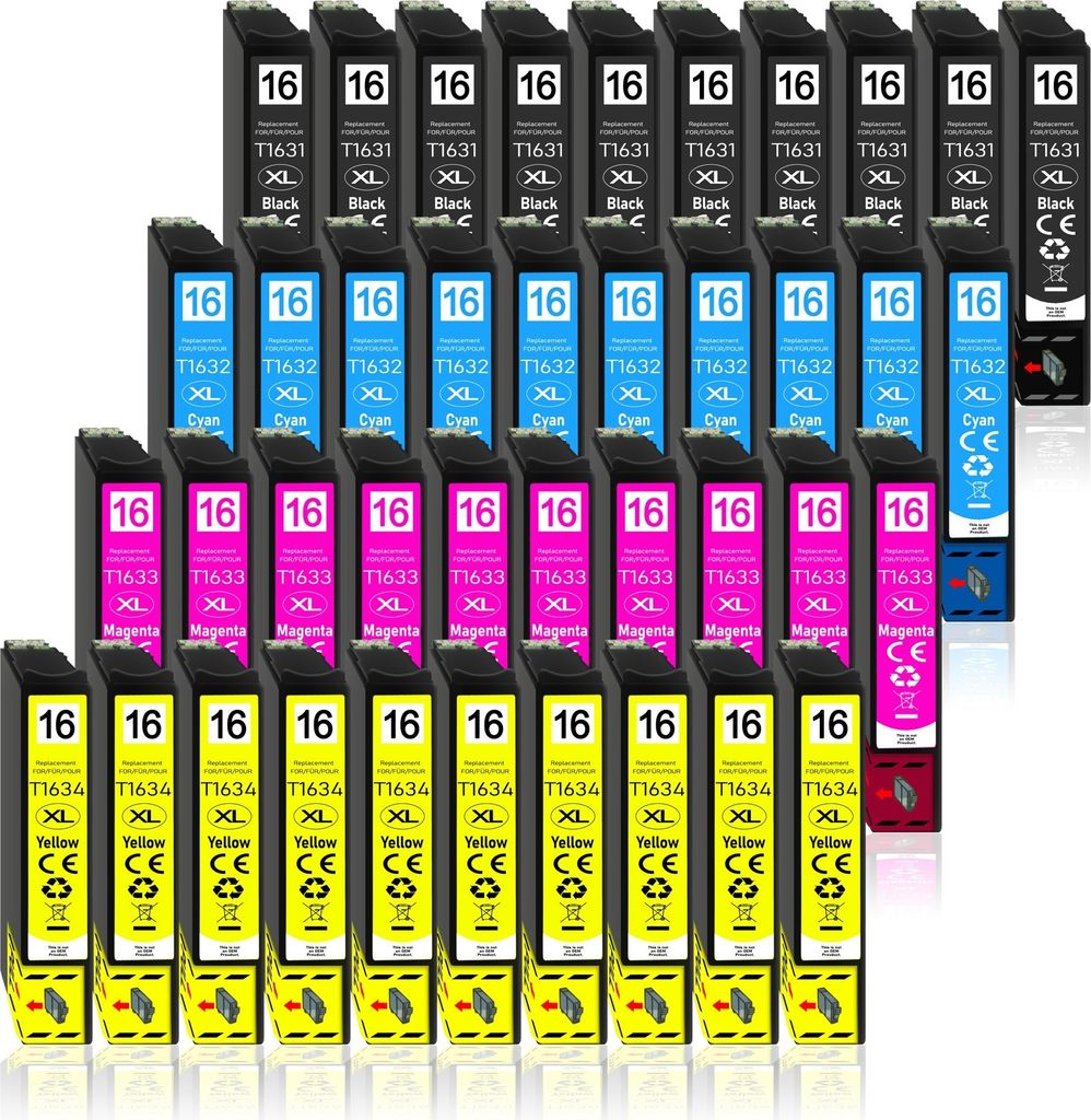 40er Pack Druckerpatronen 16 16XL kompatibel mit Epson WF-2630