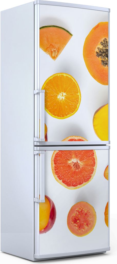 Magnete Dekorative - 70 cm x 190 cm - Küche - Magnetmatte Kühlschrankmagnete - Weiße Farbige Früchte