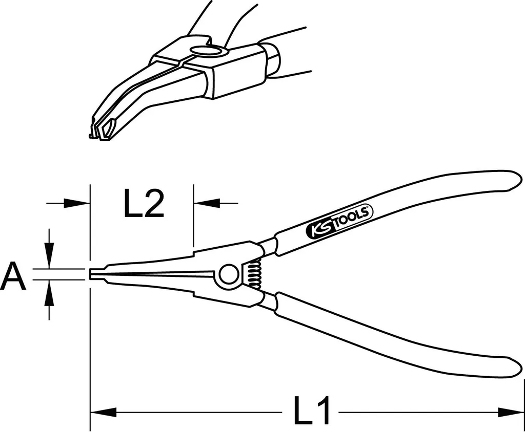 KS Tools 115.0991 Pince pour Colliers de Serrage Auto-serrants Pro - 4