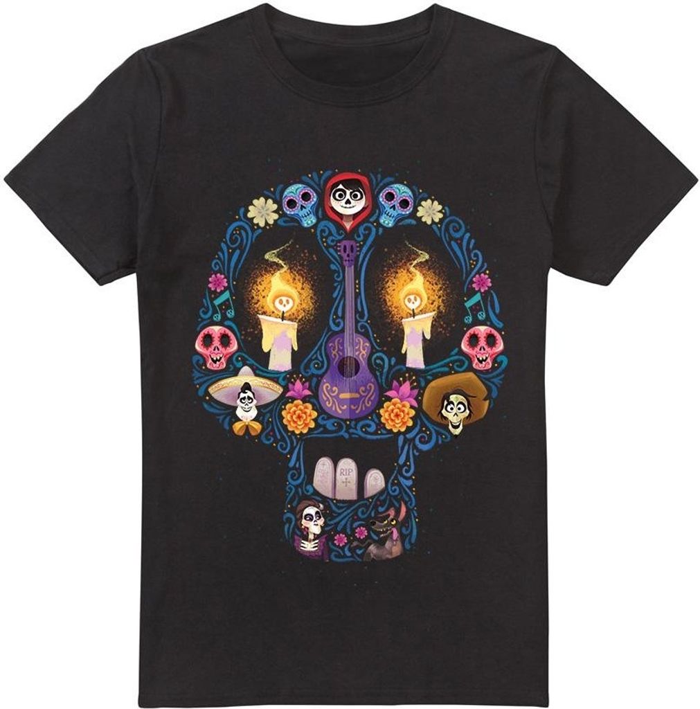 Coco - "Day Of The Dead" T-Shirt für Herren TV3976 (L) (Schwarz)