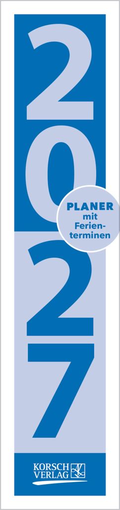 Streifenplaner Compact Blau 2027 Produktbild 