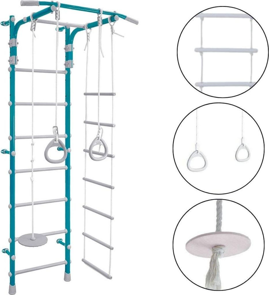 Sprossenwand Gymnastikleiter Gamma Pastell 2 - türkis, für kinderzimmer