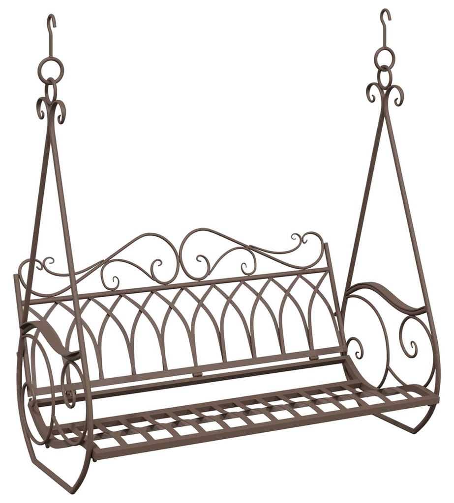 Panchina a dondolo vidaXL in acciaio 112 x 60 x 126,5 cm, Immagine del prodotto 