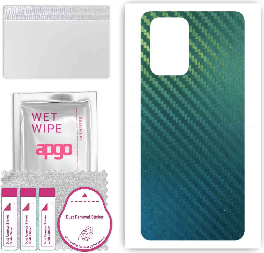 apgo Rückseite Schutzfolie, Skin, kompatibel mit Xiaomi POCO X3 GT, Hinten Displayschutzfolie aus Vinylfolie, kratzfest, einfache Montage - Kohlen...