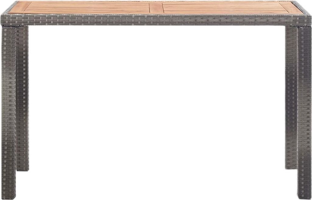 vidaXL Gartentisch Anthrazit und Braun 123x60x74 cm Produktbild 