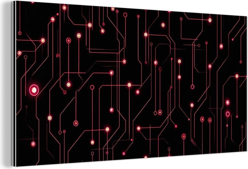 MuchoWow Wanddekoration Metall Metallbild Wandkunst 120x60 cm 3-2 MuchoWow Aluminium Gemälde - Metalbilder