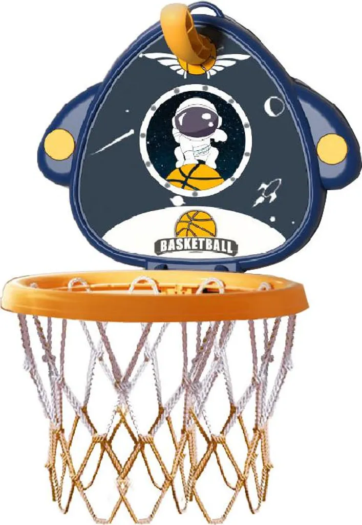 Panier de basket bleu réglable avec but et pompe à ballon incluse