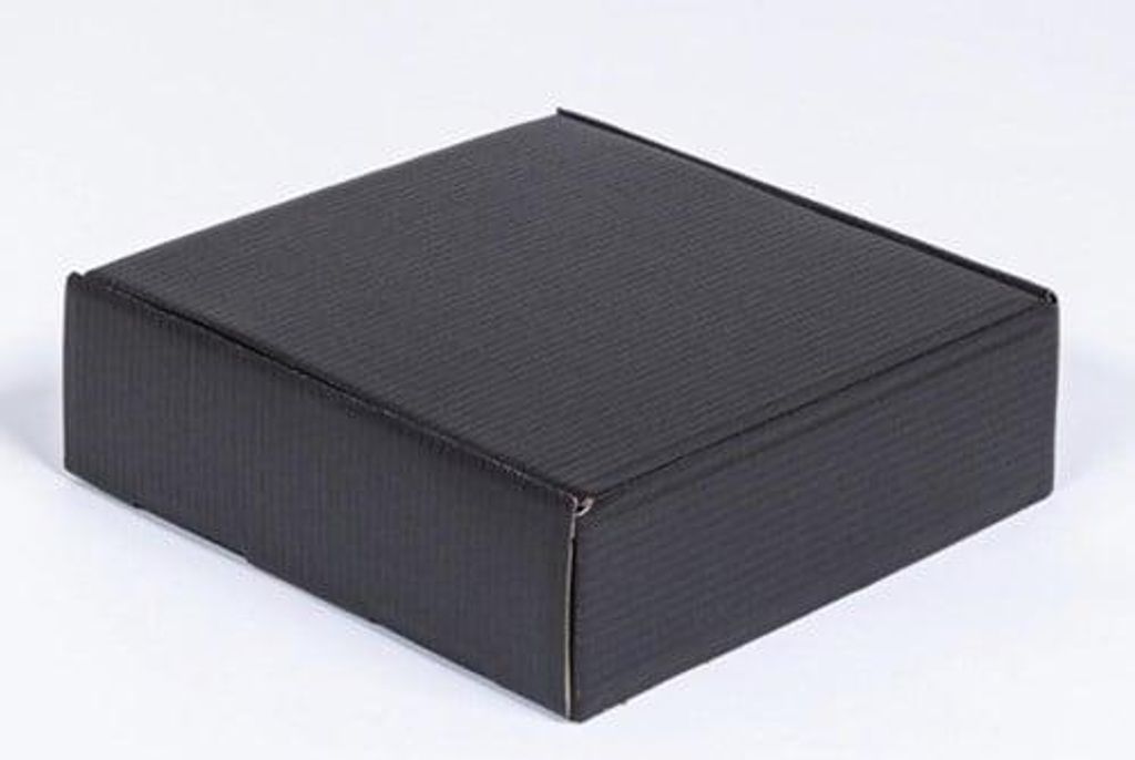 Paket – Karton, Maße: 320 x 320 x 100 mm, schwarz – 100 Stück